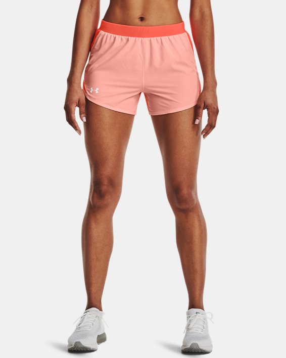 Women's UA Fly-By 2.0 Shorts, Pink, pdpMainDesktop image number 0